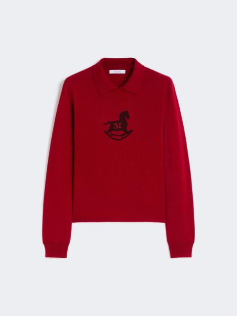 Max Mara FORMICA Wool and cashmere slim sweater - DARK RED