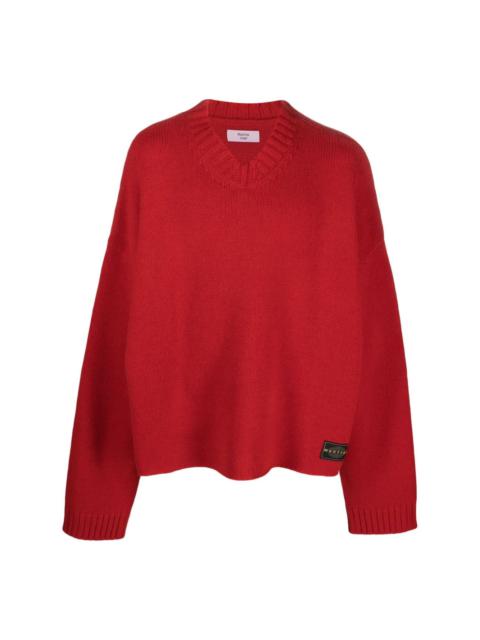 Martine Rose logo-patch knitted jumper