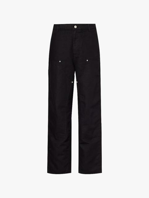 Ethel Double Knee straight-leg cotton and linen trousers