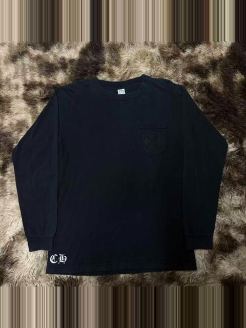Chrome Hearts Chrome Hearts Black Cross Flower Ring Sanskrit Long Sleeve Top