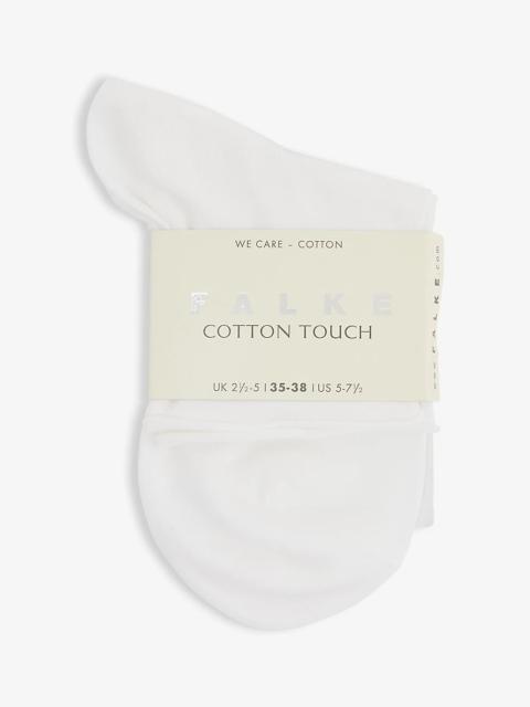 FALKE Cotton Touch rolled-cuff stretch-cotton-blend socks