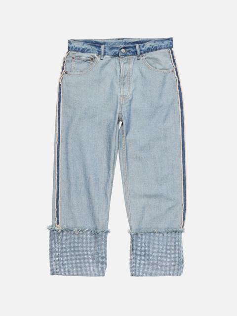 Acne Studios Denim rhinestone trousers - Mid blue