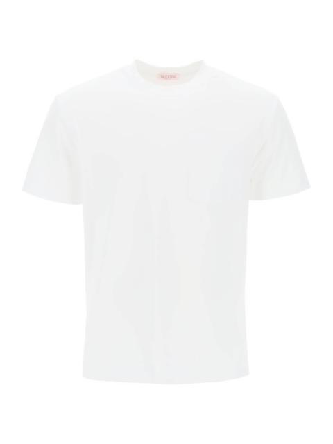 "COTTON T-SHIRT WITH V DETAIL"