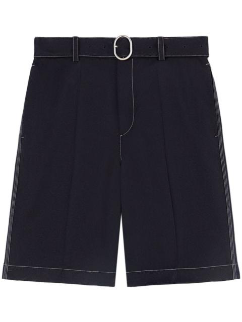 Jil Sander belted pleated shorts