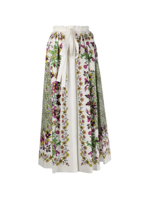 Givenchy floral print 미디 스커트
