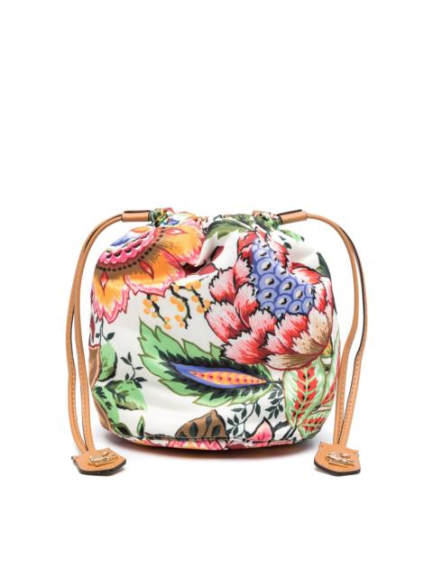 Etro floral-print drawstring clutch bag
