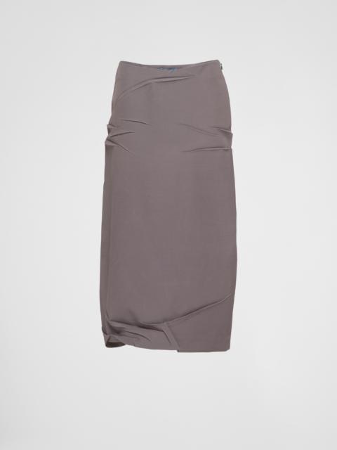 Prada Gabardine midi-skirt