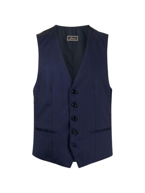 Brioni buttoned-up striped gilet