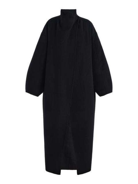 The Frankie Shop Leroy Funnel-Neck Wool-Blend Coat