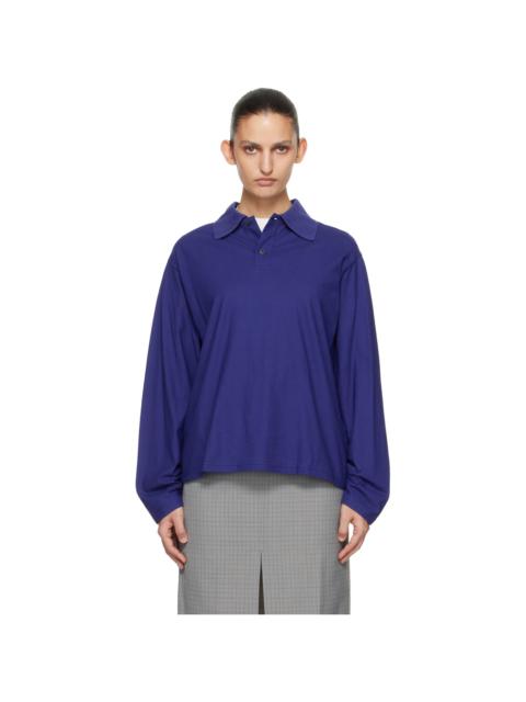 Our Legacy Blue Rugby Longsleeve Polo