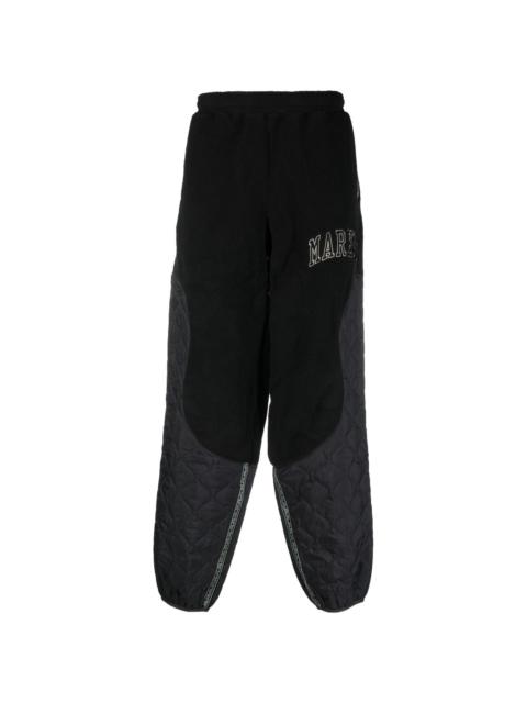 quilted-panel track pants