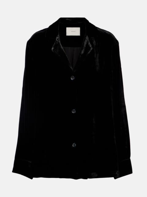 ASCENO Calabasas velvet shirt