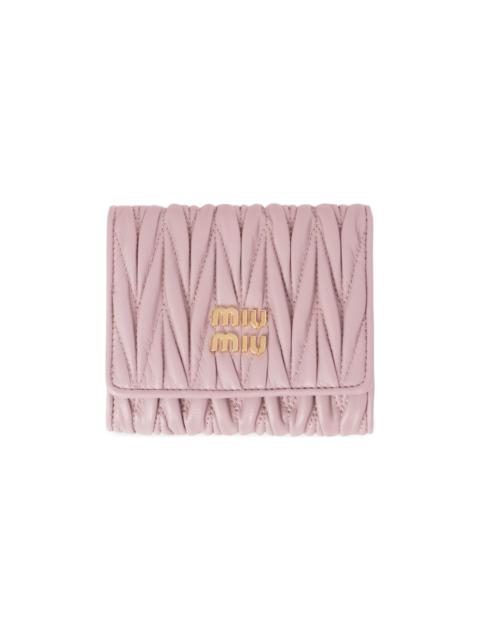 Miu Miu Women's Small Matelasse Nappa Leather Wallet - Pink