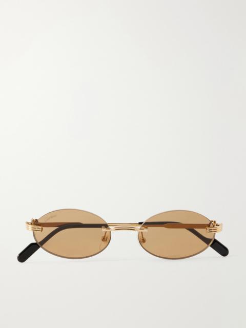 Cartier Rounded-frame Metal Sunglasses