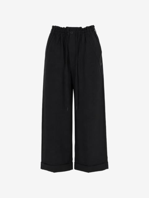 Y-3 x Adidas drawstring wide-leg trousers