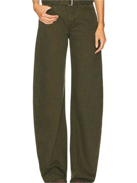 GRLFRND Belted Austen Low Rise Curve