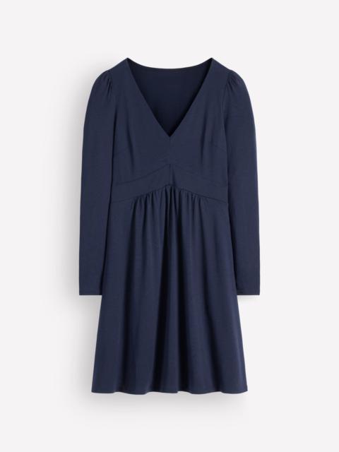 BODEN Briony Jersey Short Dress-Navy