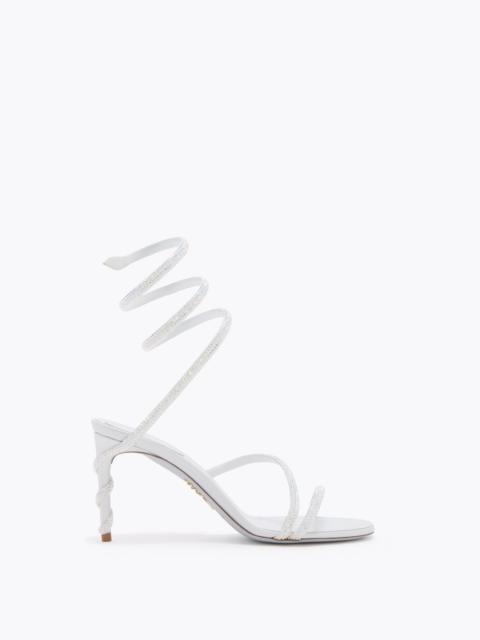RENE CAOVILLA MARGOT WHITE SANDAL 80