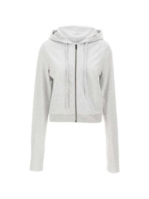 entire studios zip drawstring cropped hoodie