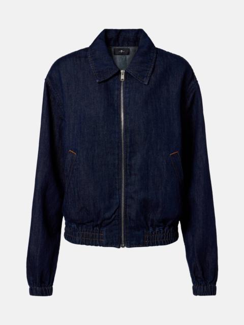 7 For All Mankind Denim bomber jacket