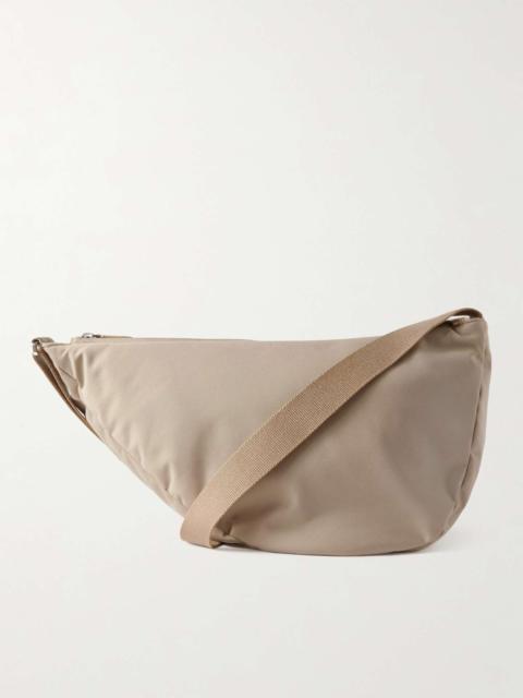 The Row Slouchy Banana Two Leather-Trimmed Nylon Belt Bag