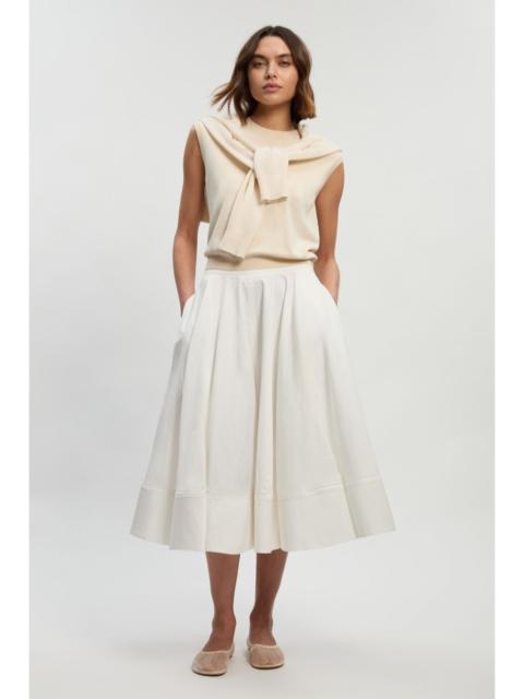 KAREN MILLEN Cotton Tailored Full Skirt