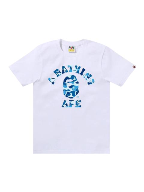 BAPE ABC Camo College Tee 'White/Blue'