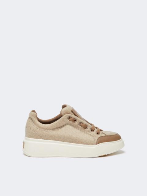 Max Mara MAXIWS Water-repellent cashmere trainers - BEIGE