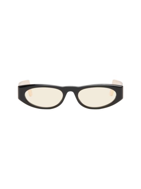 Valentino Black & Beige Geometric Acetate Sunglasses