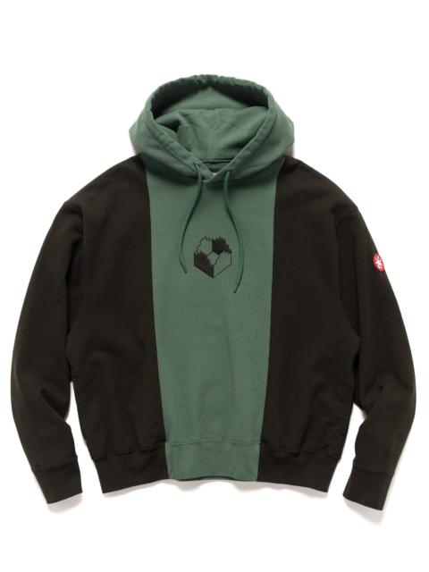 Panelled Two Tone Hoody Green