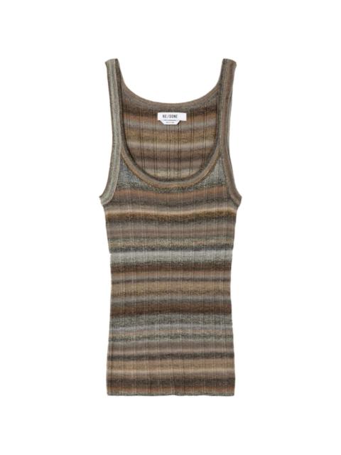 RE/DONE Space Dye ribbed wool top