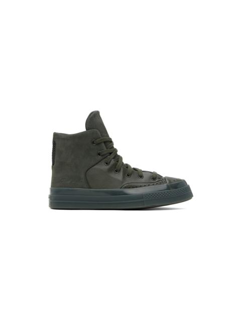 Khaki Chuck 70 Marquis Leather High Top Sneakers