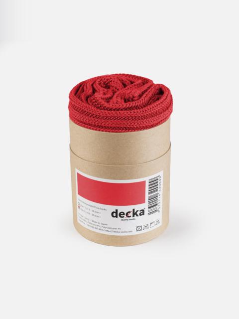 Iron Heart DEC-CAS-RED Decka Cased Heavyweight Plain Socks - Red