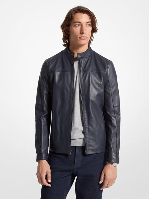 MICHAEL KORS Leather Racer Jacket