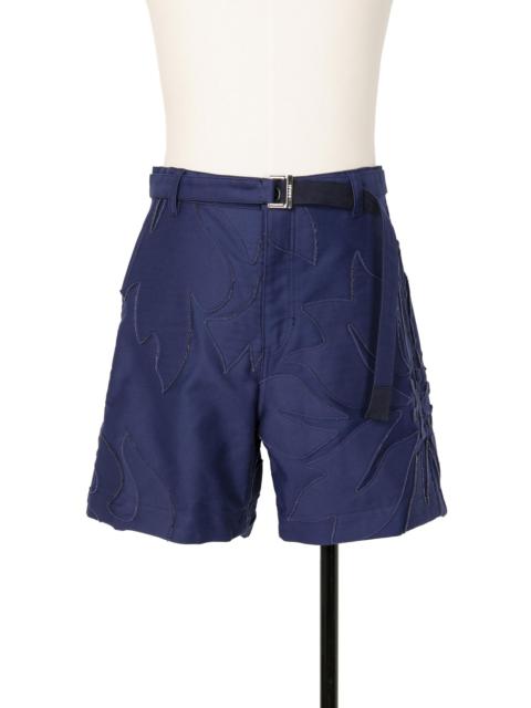 Moleskin Embroidered Patch Shorts