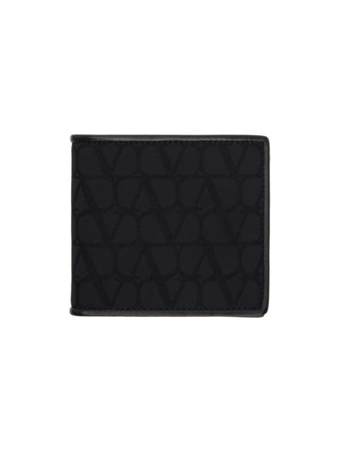 Valentino Black Toile Iconographe Wallet
