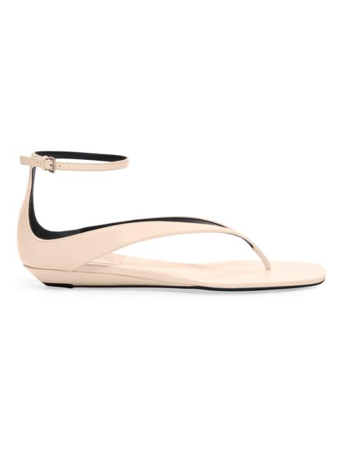 Loulou de Saison Women's Zio Leather Flat Wedge Sandals - Light Pink