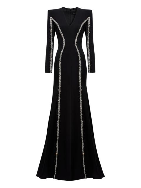 JENNY PACKHAM embellished long-sleeve maxi dress