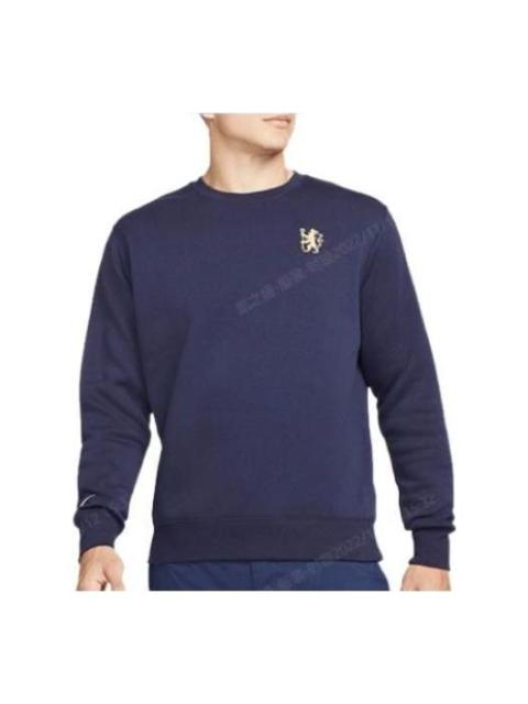 Nike Men's Nike Fleece Casual Round Neck Sports Navy Blue DD4504-498