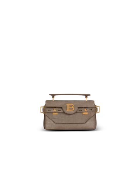 Balmain B-Buzz 19 bag in crocodile-embossed leather