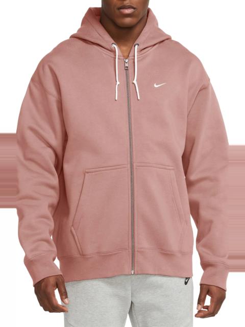 Solo Swoosh Zip Hoodie in Red Stardust/White