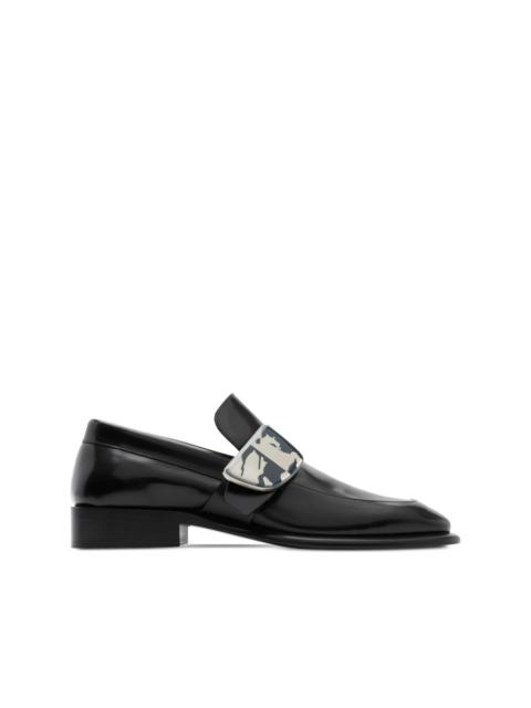 Shield leather loafers