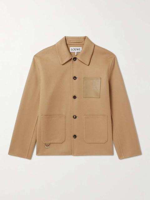 Loewe Leather-Trimmed Wool and Cashmere Jacket