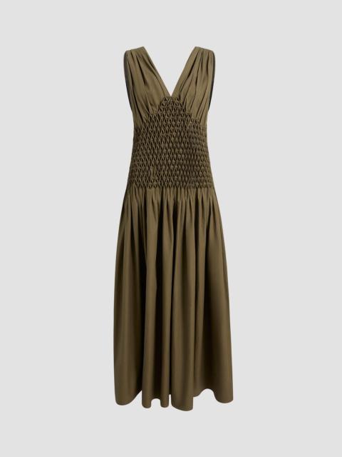 KHAITE Women's Nola Cotton Maxi Dress - Dark Olive