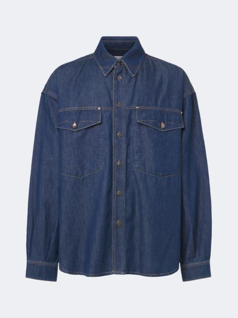 VERSACE Medusa denim overshirt