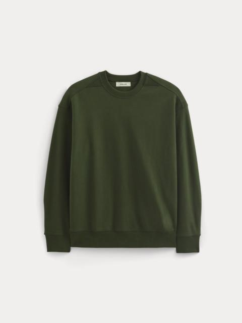 EVERLANE TWILL TERRY JACQUARD CREW SWEATSHIRT
