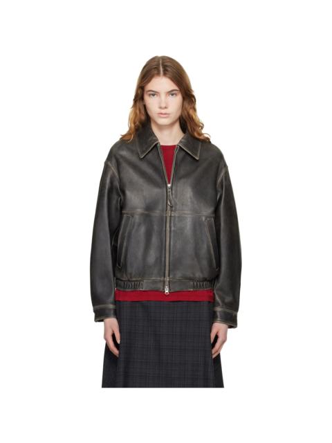 Dunst Black Drizzler Leather Jacket