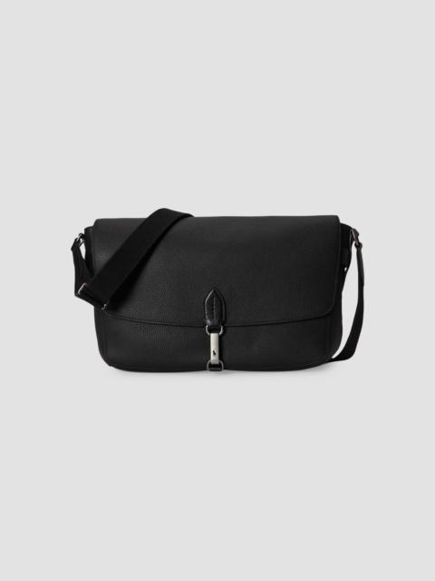 Polo Ralph Lauren Men's Polo ID Pebbled Leather Messenger Bag - Black
