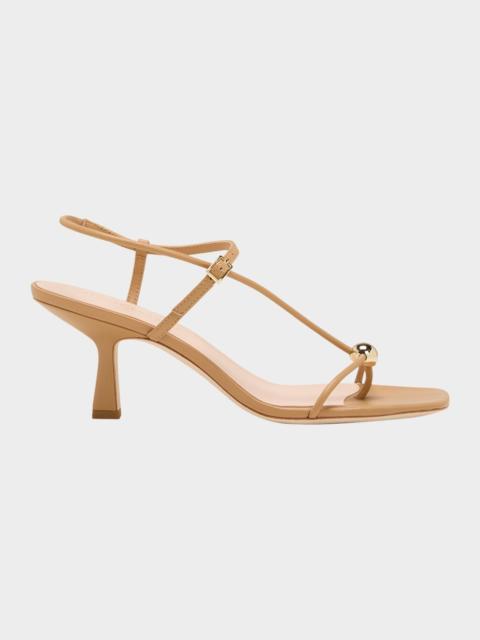LOEFFLER RANDALL Triana Strappy Leather Dome Sandals