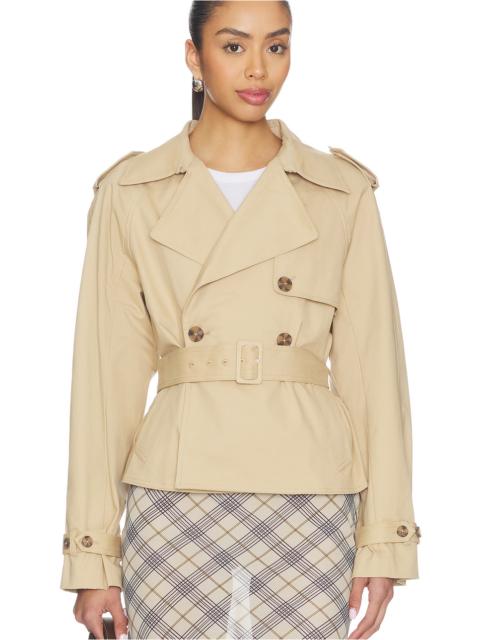 GOOD AMERICAN Cropped Trench Jacket